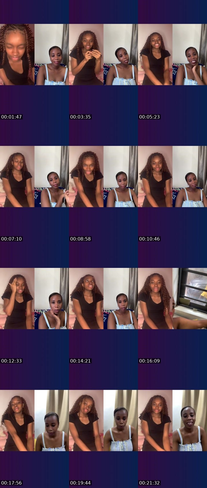 Contact-sheet preview of Creamy💗's Liveme recording