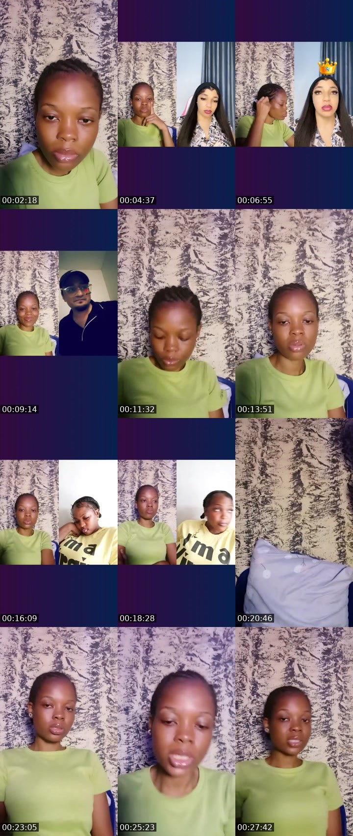 Contact-sheet preview of 💧 ℄THAISÈ 🕊's Liveme recording