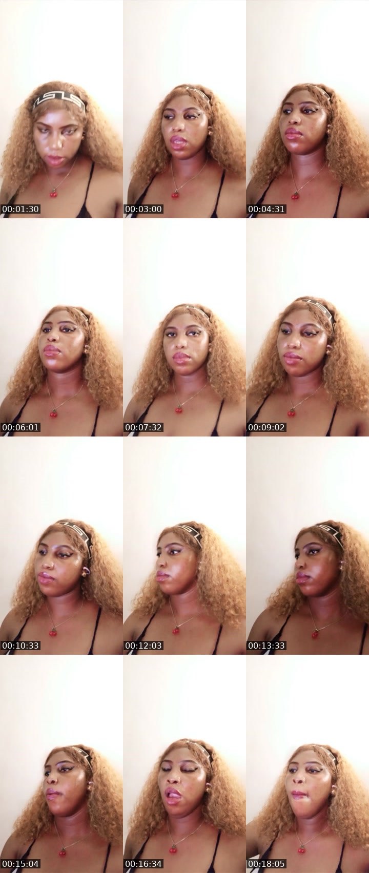 Contact-sheet preview of Caramel 🏦's Liveme recording