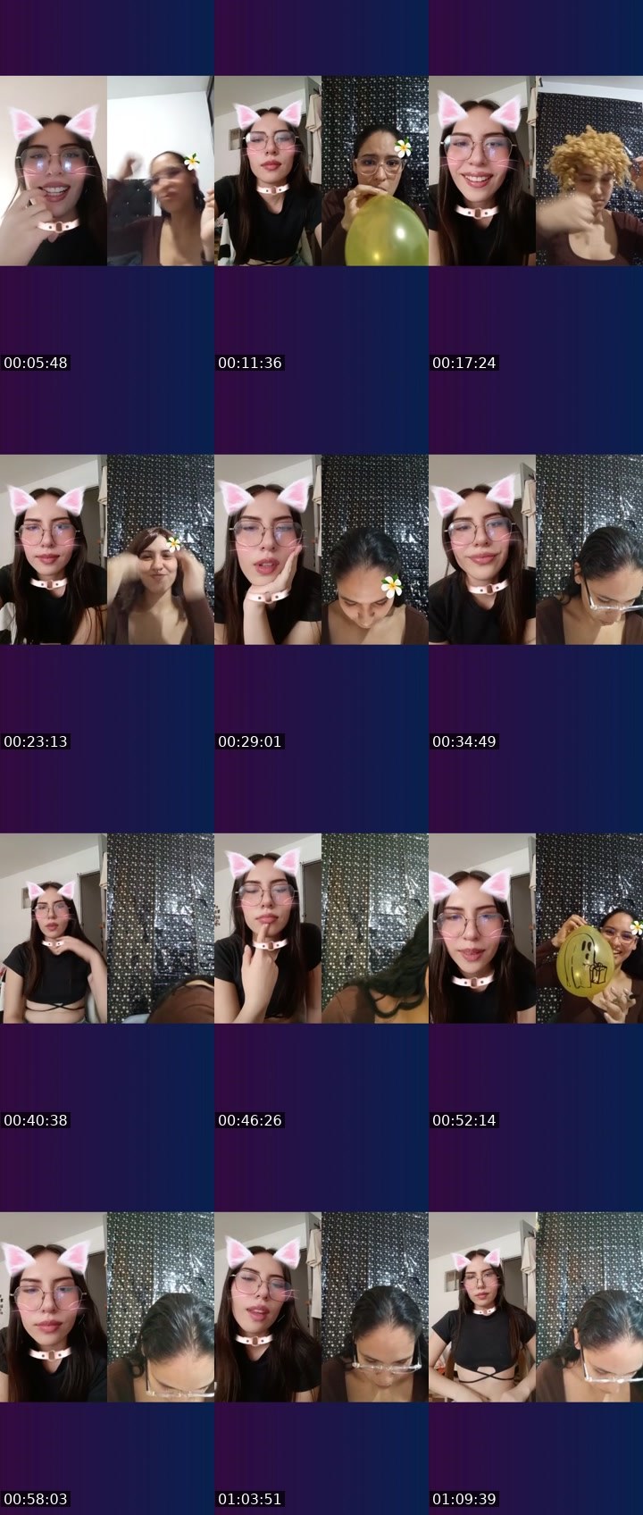 Contact-sheet preview of 🦋💫 Mila_22's Liveme recording