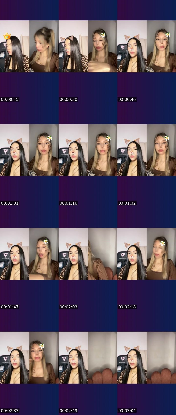 Contact-sheet preview of ✨🌖𝐆É𝐍𝐎𝐕𝐀🩷's Liveme recording