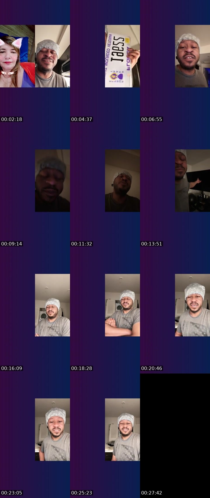Contact-sheet preview of Bel Vida1k's Liveme recording