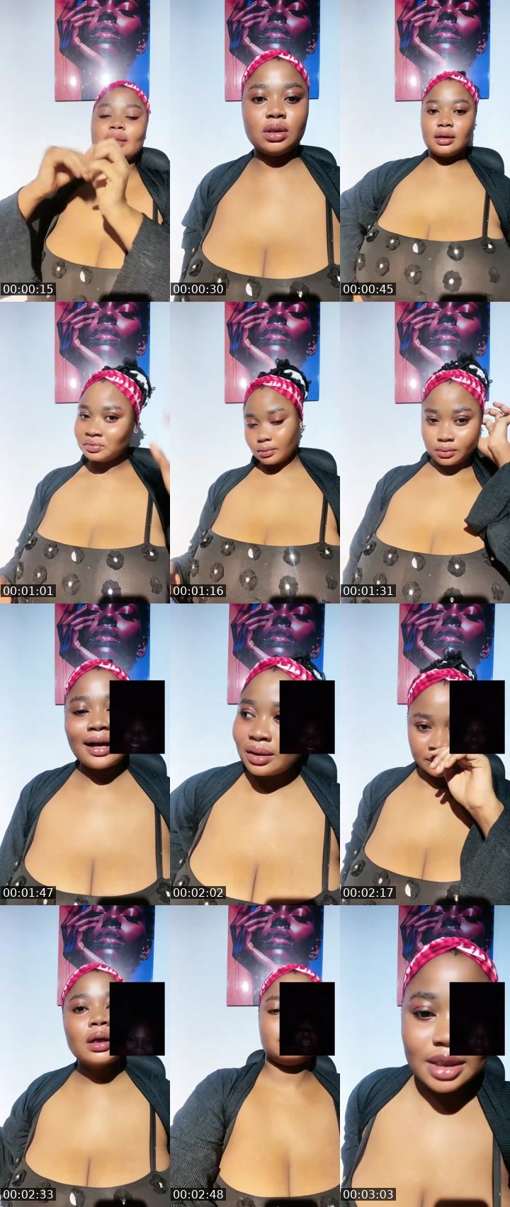 Contact-sheet preview of Nina🦋's Liveme recording