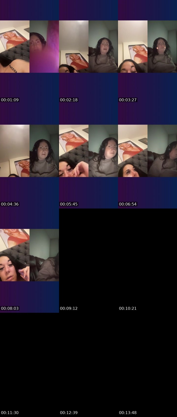 Contact-sheet preview of Irish Mel's Liveme recording