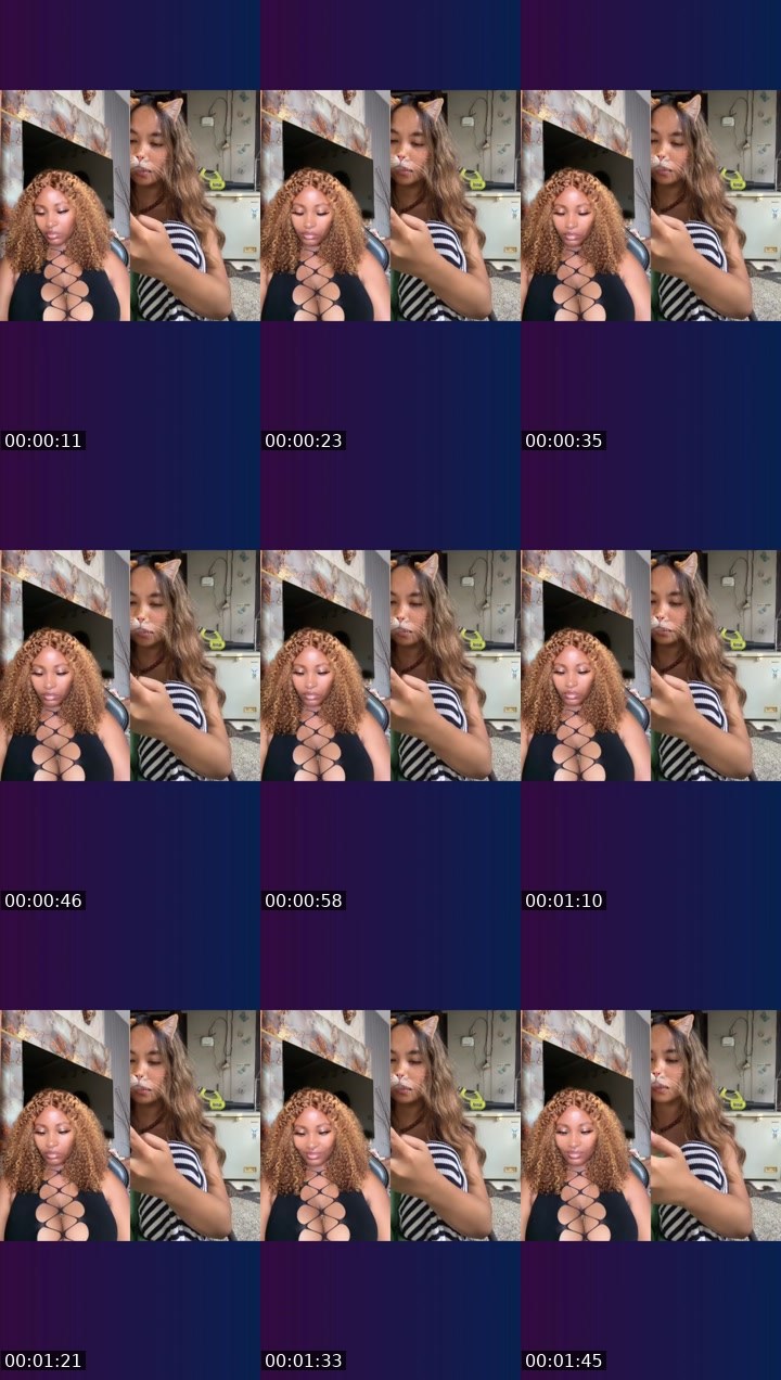 Contact-sheet preview of 🦁🅱️ⱤØ₩₦łɆ🤎's Liveme recording