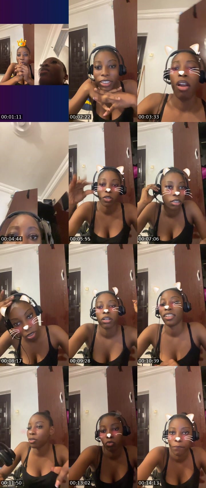 Contact-sheet preview of Sosomii🥰's Liveme recording