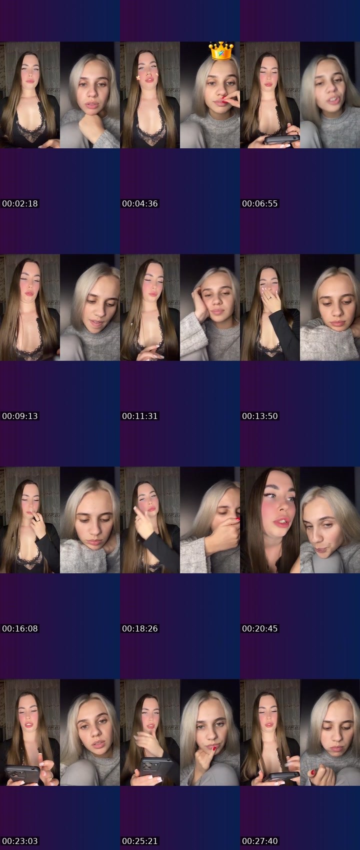 Contact-sheet preview of 🩷Kari_messa🫦🇺🇦's Liveme recording