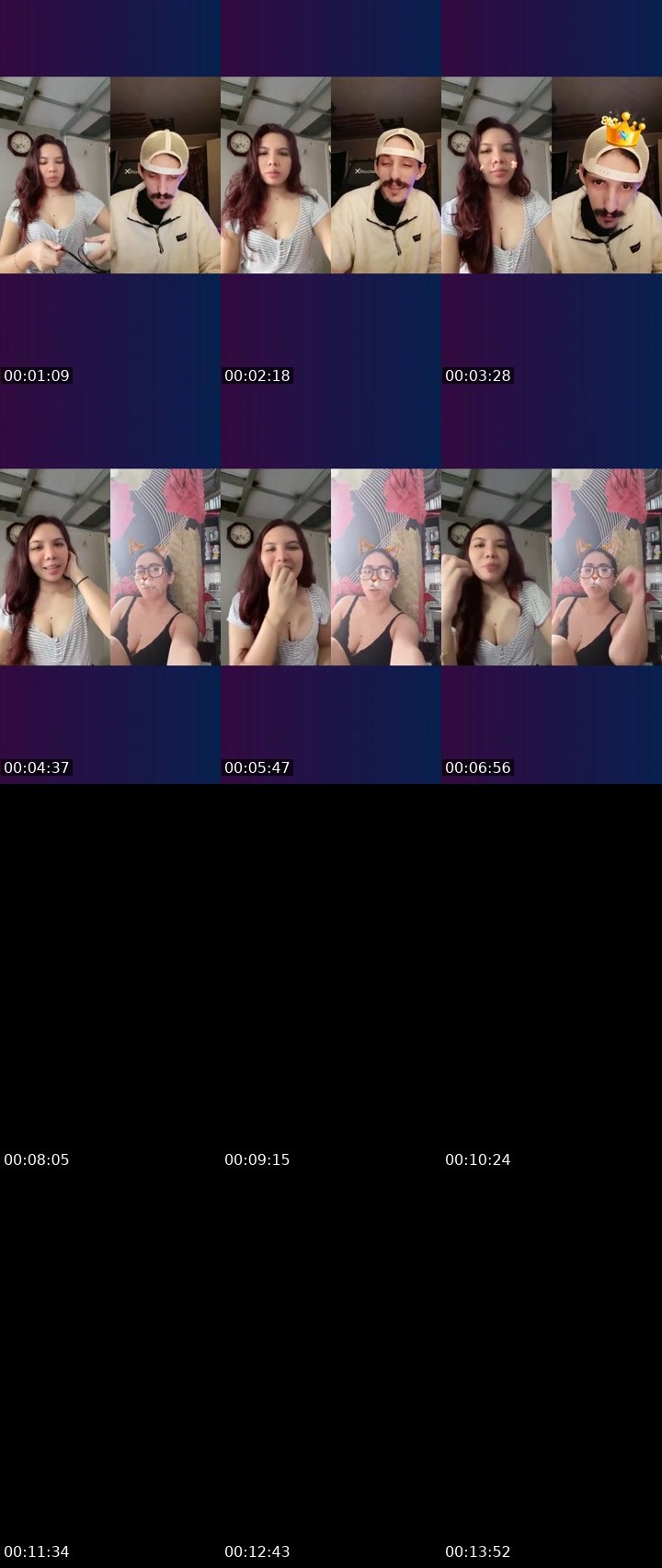 Contact-sheet preview of 👸🏻🪬Camze🧚🔵💋's Liveme recording