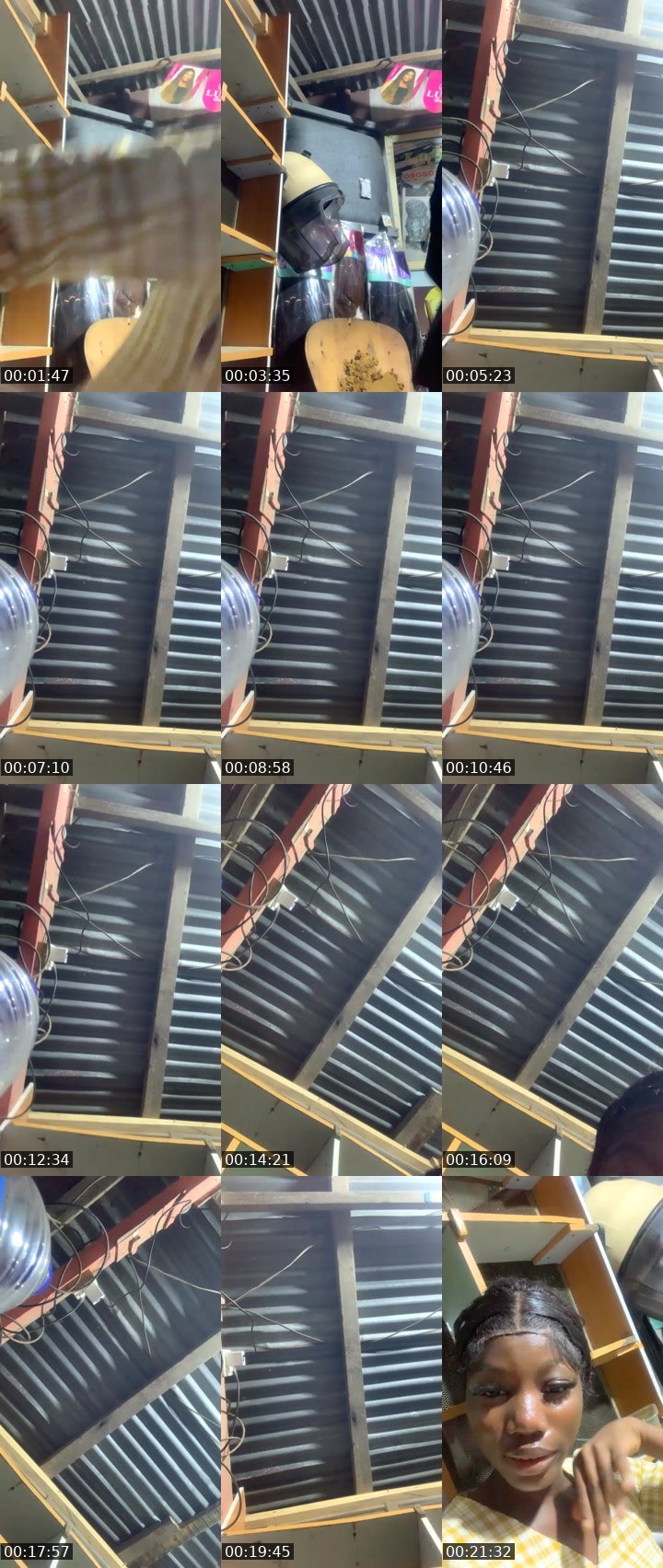 Contact-sheet preview of Kaosarat's Liveme recording