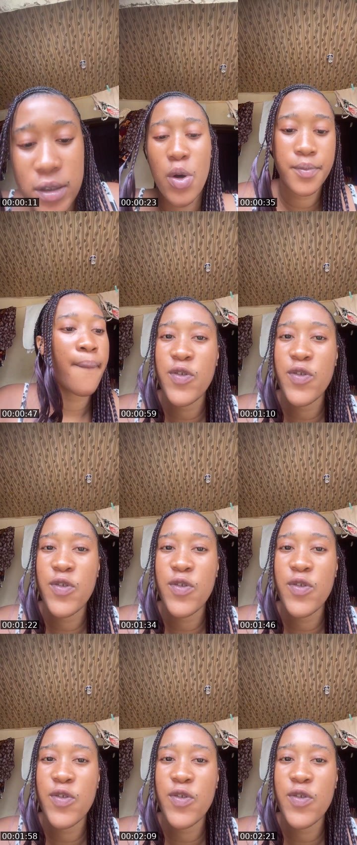 Contact-sheet preview of Gloria😩❤️❤️'s Liveme recording