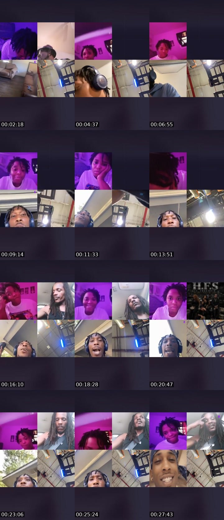 Contact-sheet preview of yanni♈ payola 💲's Liveme recording