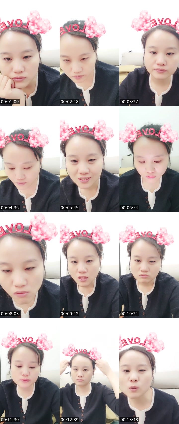 Contact-sheet preview of Linda Chen's Liveme recording
