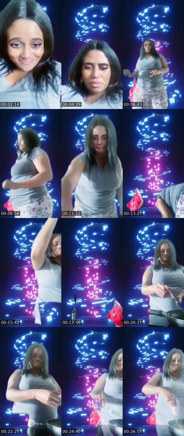 Contact-sheet preview of Renaydee's Liveme recording