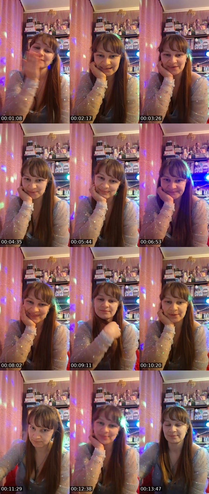 Contact-sheet preview of Elena S's Liveme recording