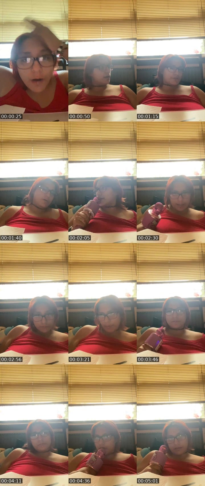 Contact-sheet preview of Eevee S's Liveme recording