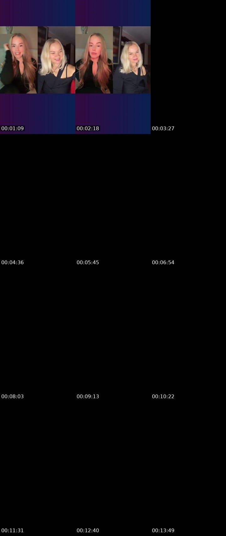 Contact-sheet preview of Blonde💣's Liveme recording