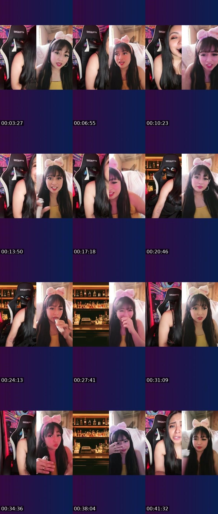 Contact-sheet preview of 🥨P4nda20⭕️ulala🖤🌈's Liveme recording