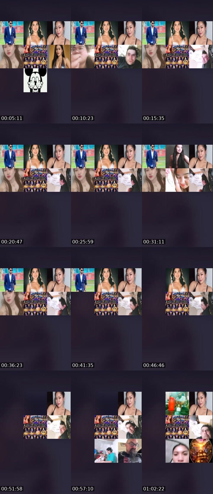 Contact-sheet preview of 🫅akhie🦸(NP)'s Liveme recording
