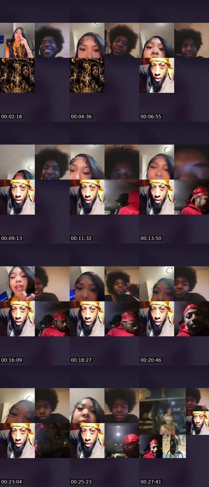 Contact-sheet preview of TeeeG333's Liveme recording