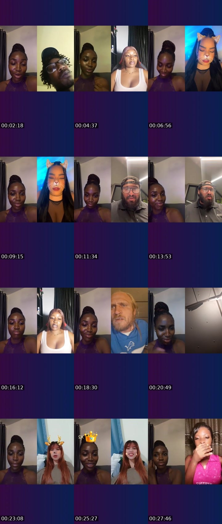 Contact-sheet preview of Ava🕊️'s Liveme recording