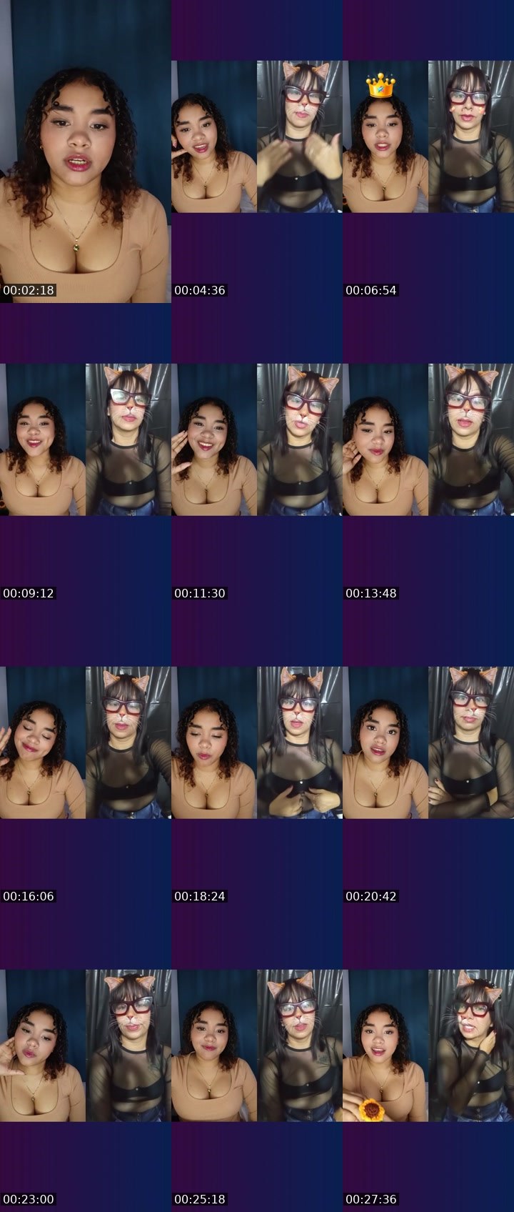 Contact-sheet preview of 👑⃤♡Kiara🪽's Liveme recording