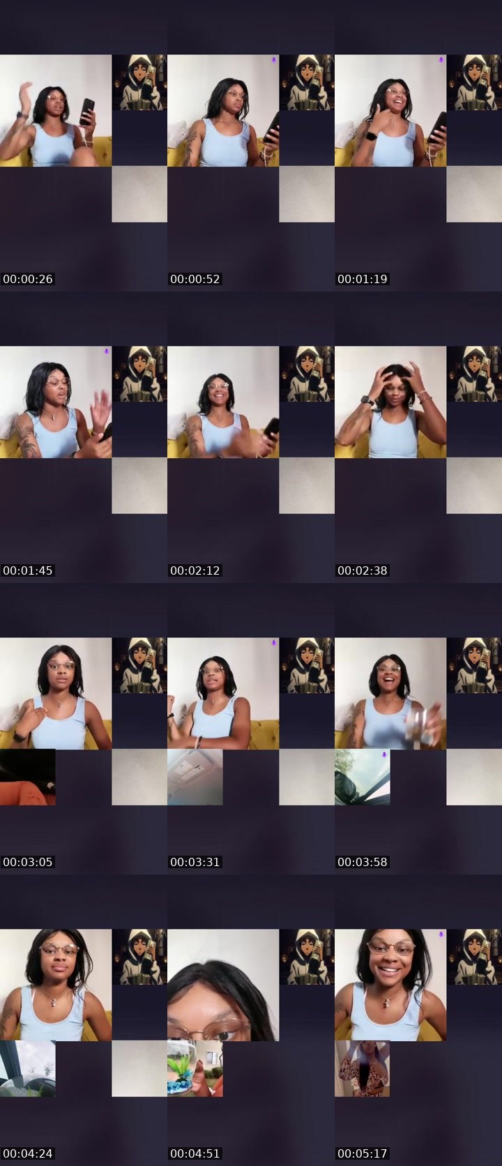 Contact-sheet preview of 😍💕Ayeitsmyaa😍✨'s Liveme recording