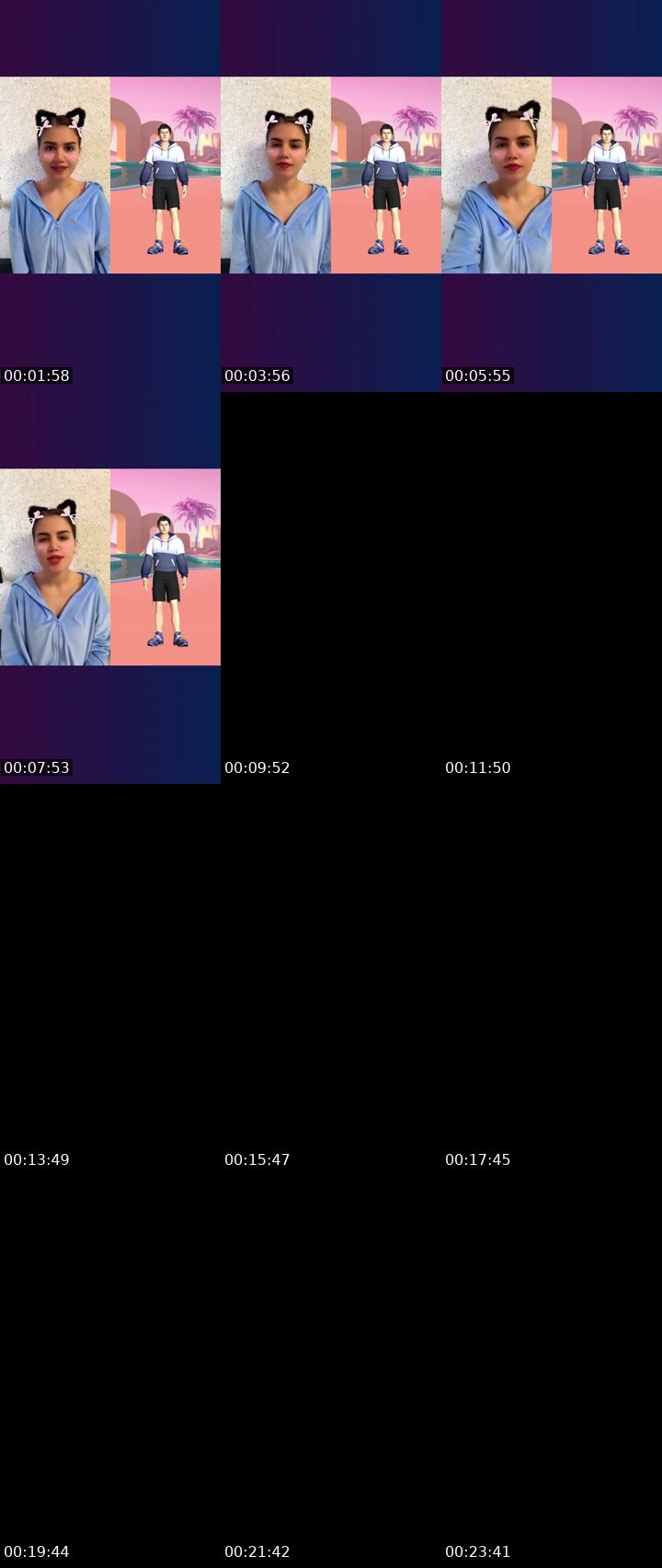 Contact-sheet preview of Valentina❤️☺️🫶's Liveme recording