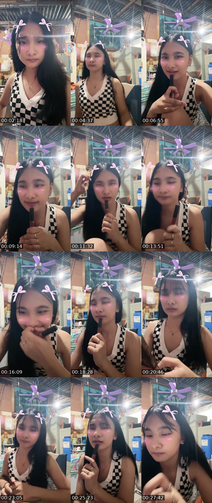 Contact-sheet preview of ㋡👸🏻lei🍓's Liveme recording