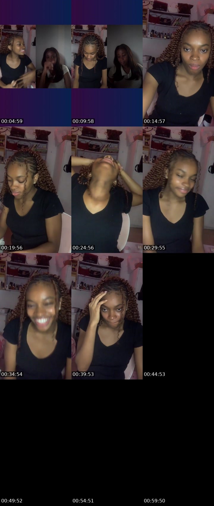 Contact-sheet preview of Creamy💗's Liveme recording