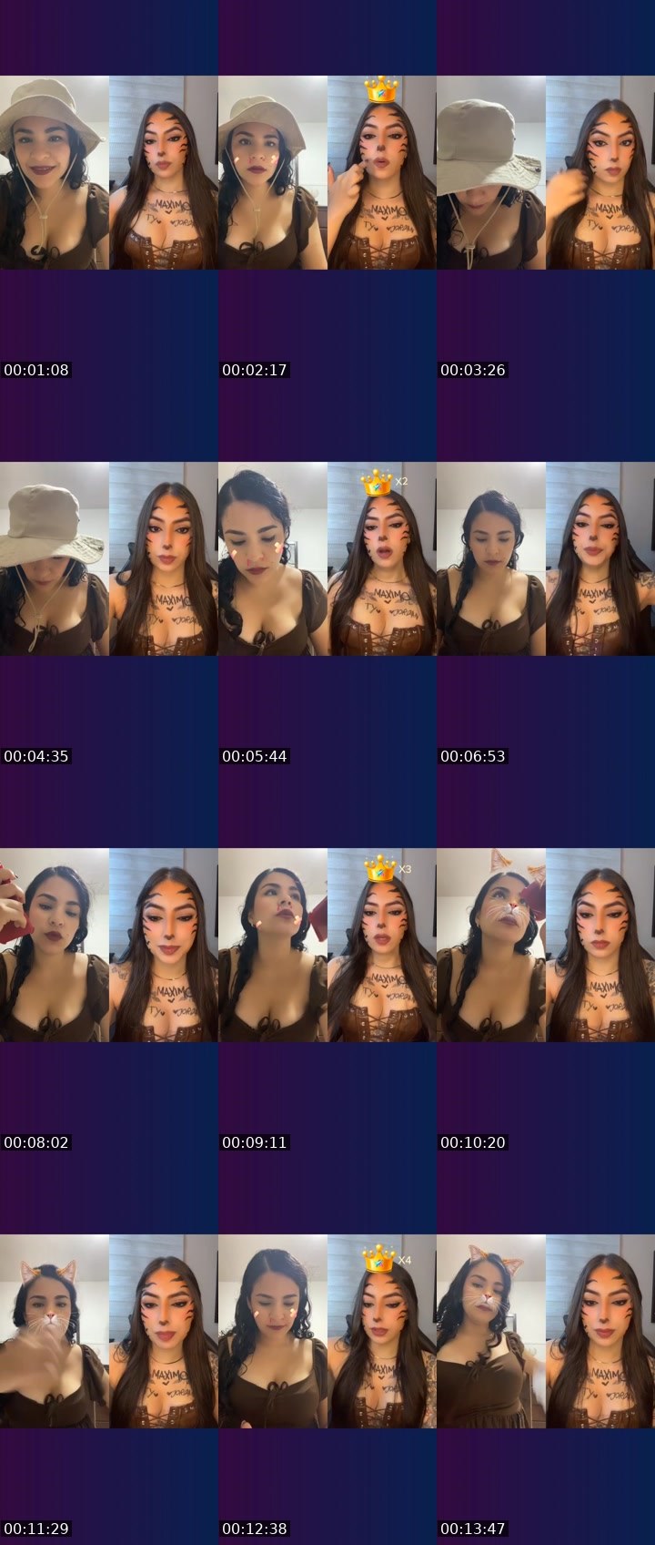 Contact-sheet preview of 🌐Paola🧸👻♥️'s Liveme recording