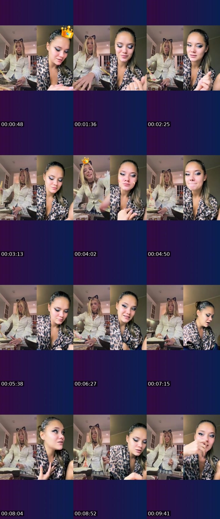 Contact-sheet preview of Elvii's Liveme recording
