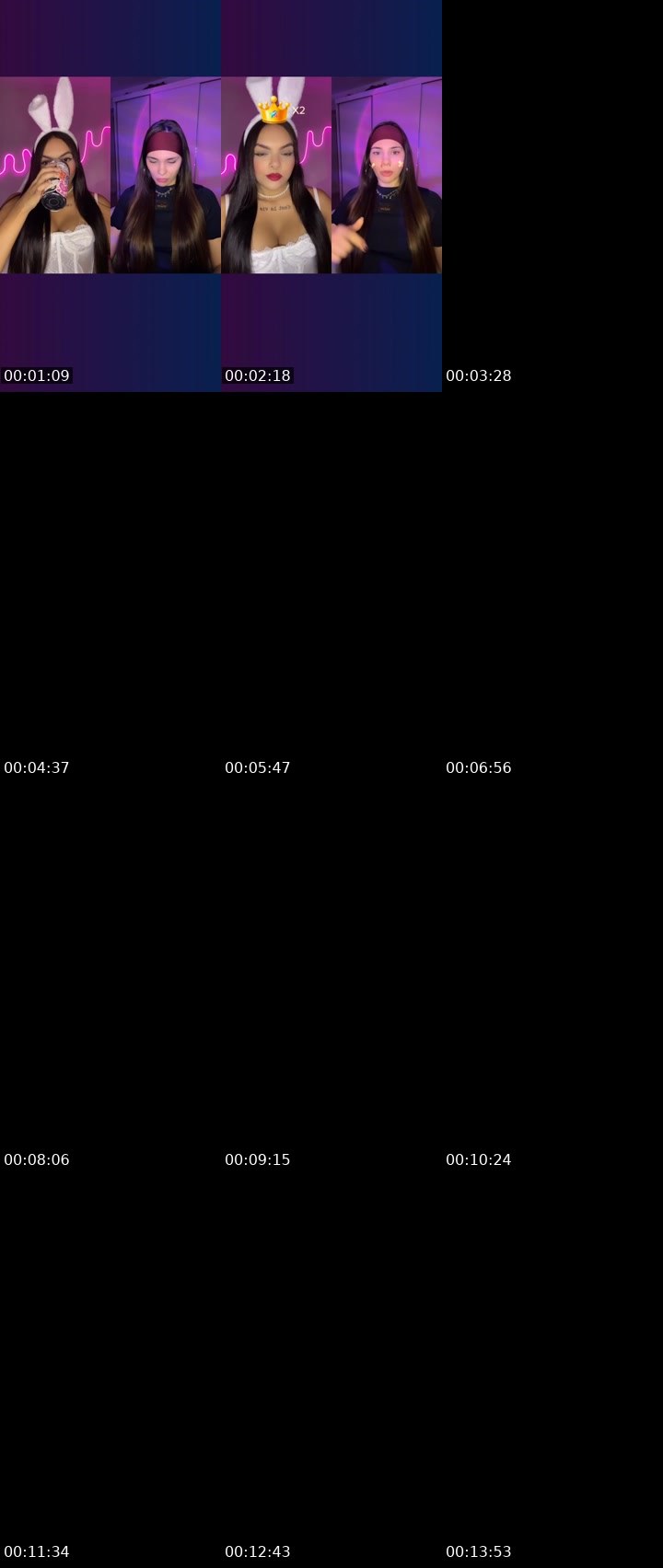 Contact-sheet preview of ⌲ baby angel 🧚🏽's Liveme recording
