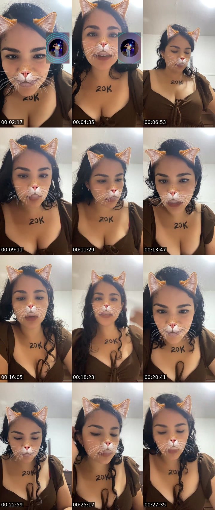 Contact-sheet preview of 🌐20K.Paola🧸👻♥️Ⓡ's Liveme recording