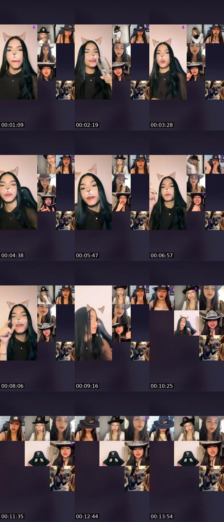 Contact-sheet preview of ✨🌖𝐆É𝐍𝐎𝐕𝐀🩷's Liveme recording