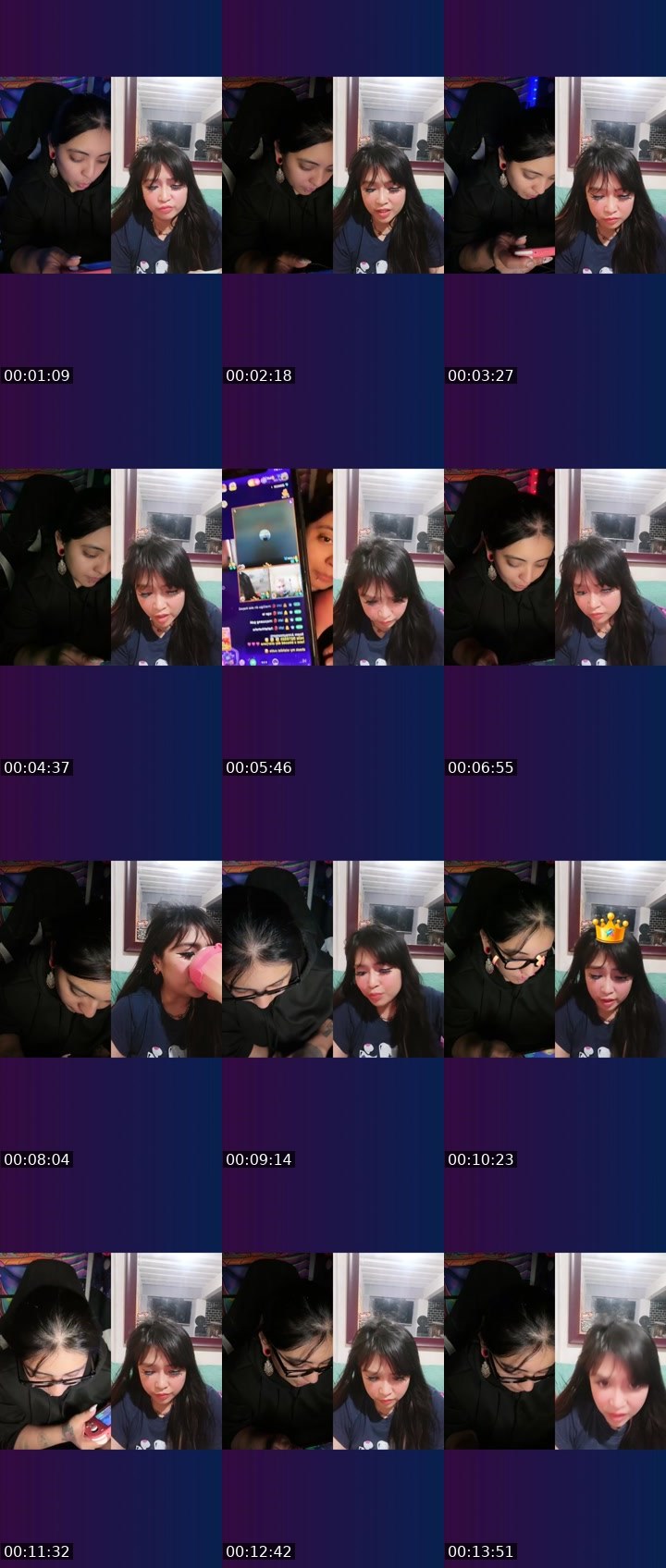 Contact-sheet preview of 🥨P4nda20⭕️ulala🖤🌈's Liveme recording