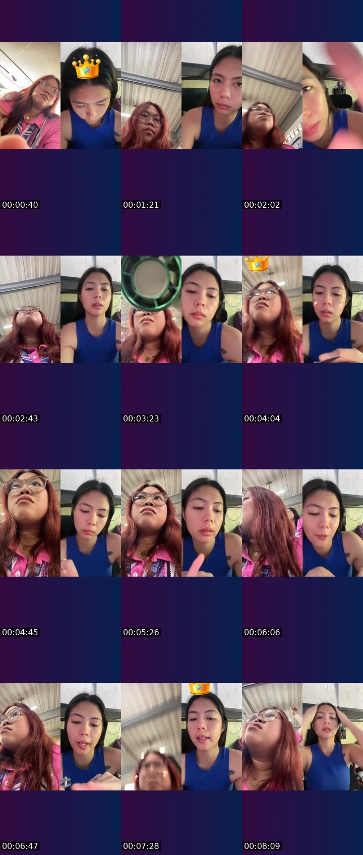 Contact-sheet preview of 👸🏻Asya.☘️'s Liveme recording