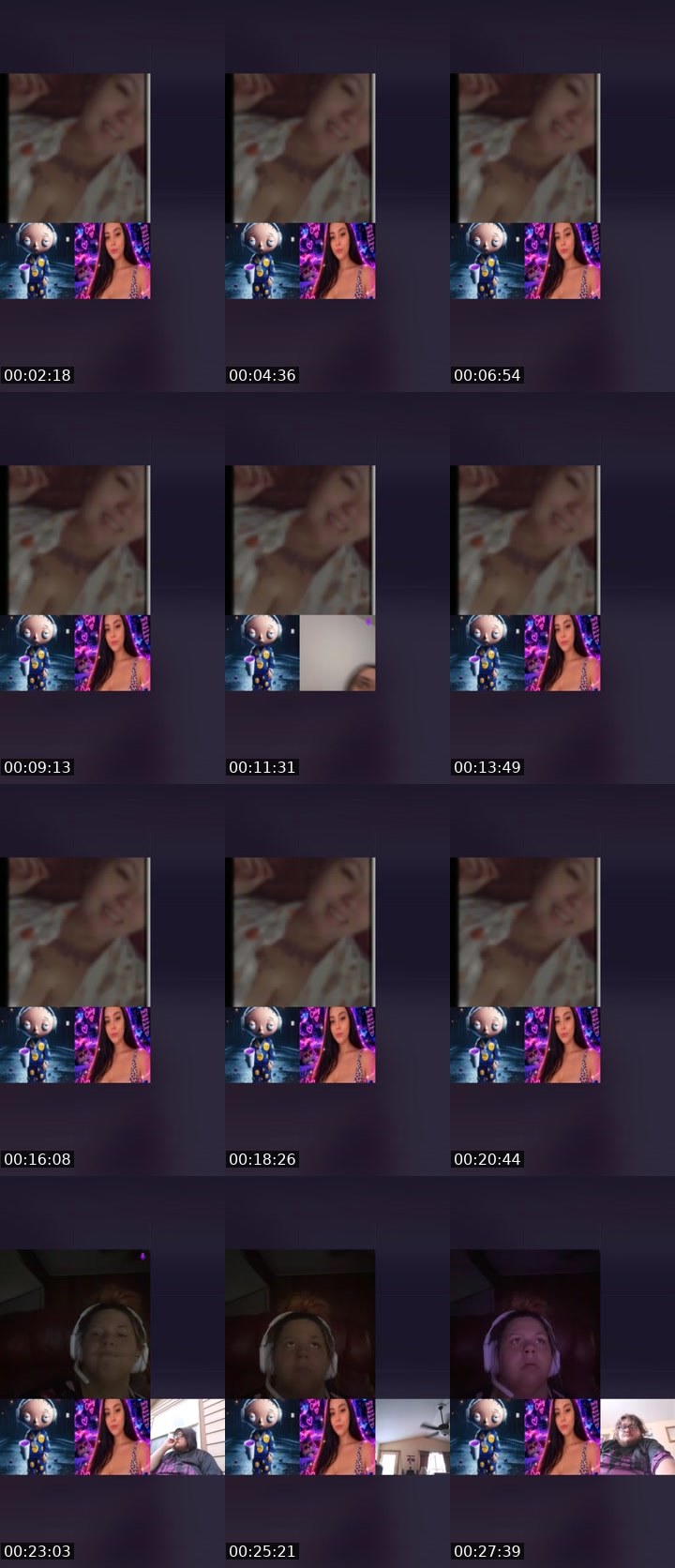 Contact-sheet preview of 🩵🌎SNACKERZZ🤍💚's Liveme recording