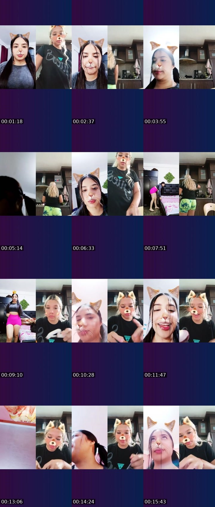 Contact-sheet preview of 👑⃤ Danielita🐰's Liveme recording