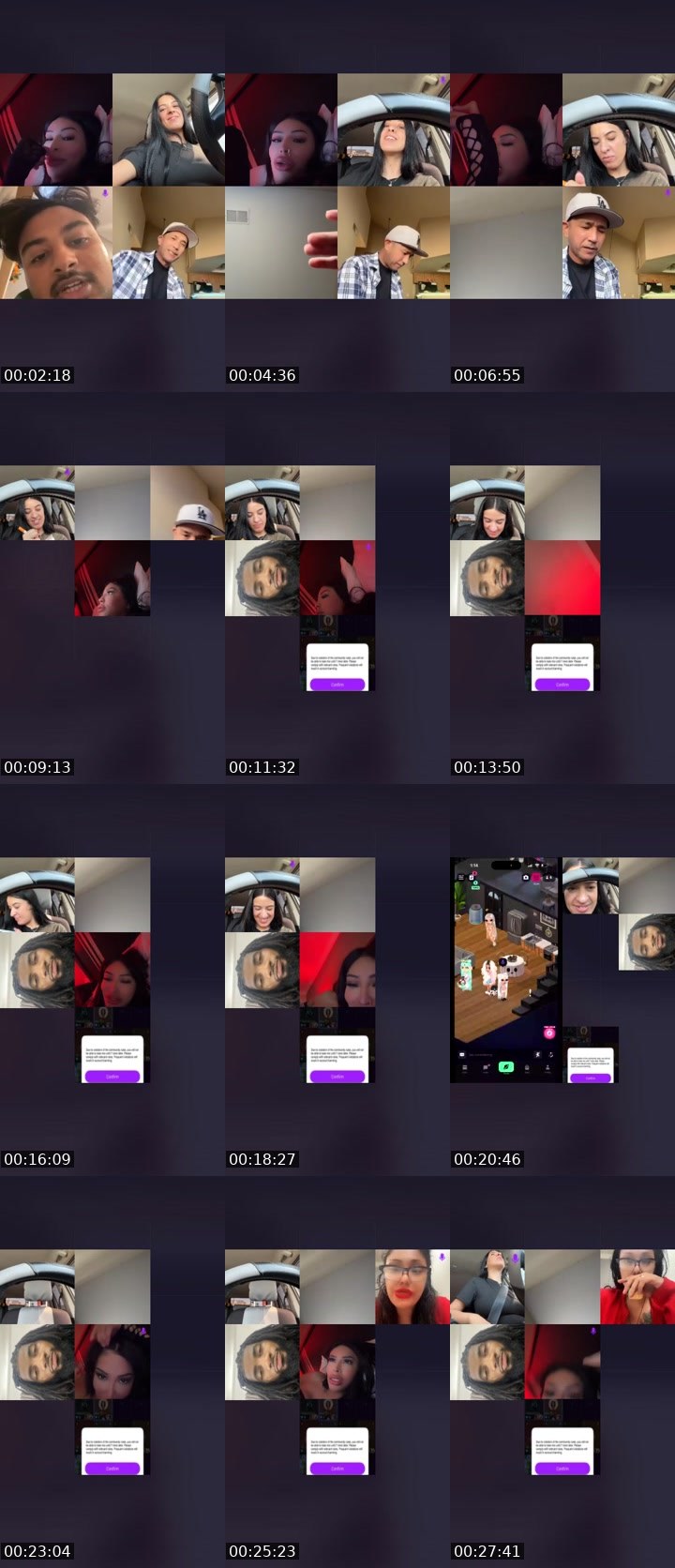 Contact-sheet preview of Officialbarbie's Liveme recording