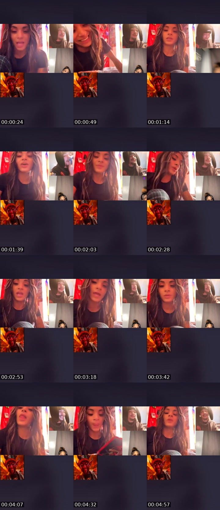 Contact-sheet preview of 💨ĐɆ₴₴łɆ฿₳฿ł🥂's Liveme recording