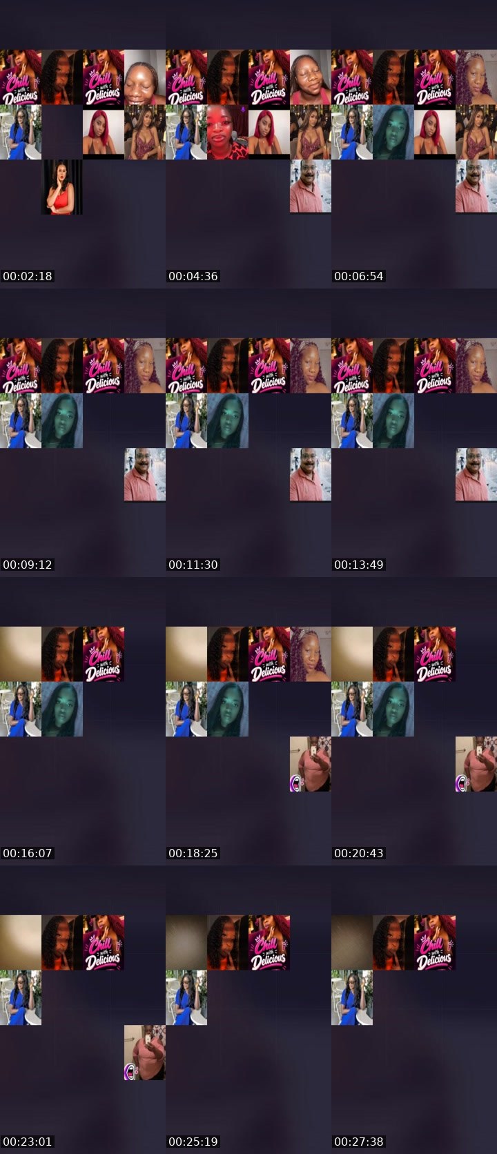 Contact-sheet preview of ❤️‍🔥🍭's Liveme recording