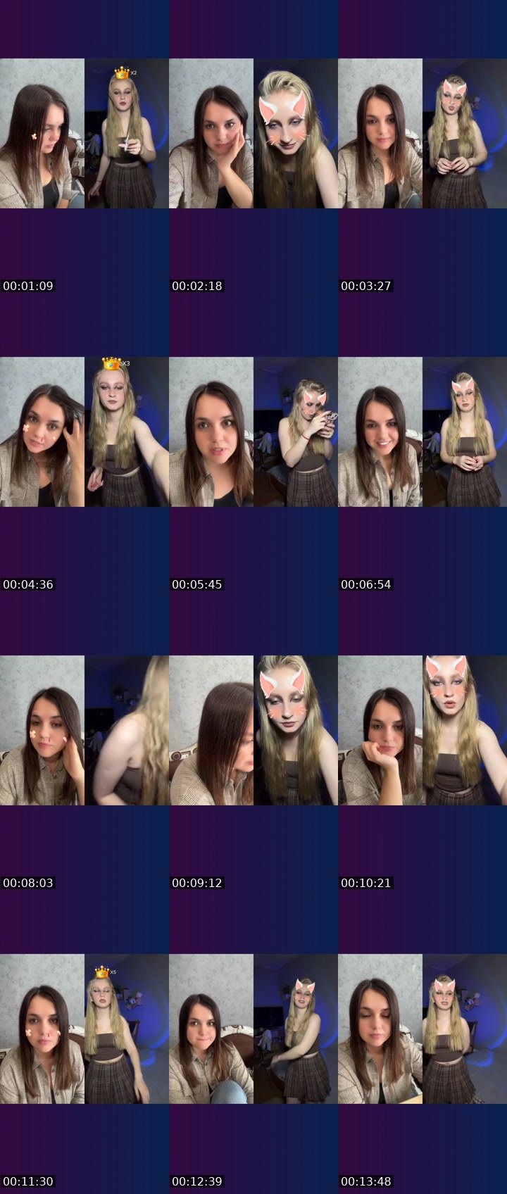 Contact-sheet preview of Nastya KH 😇's Liveme recording