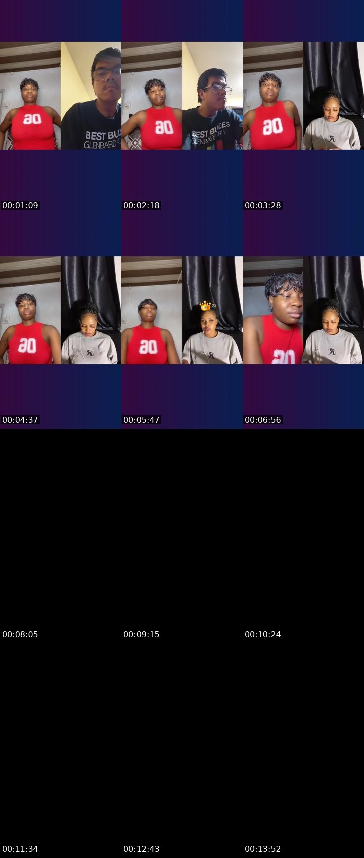 Contact-sheet preview of 🎭NovaBliss⭐️'s Liveme recording