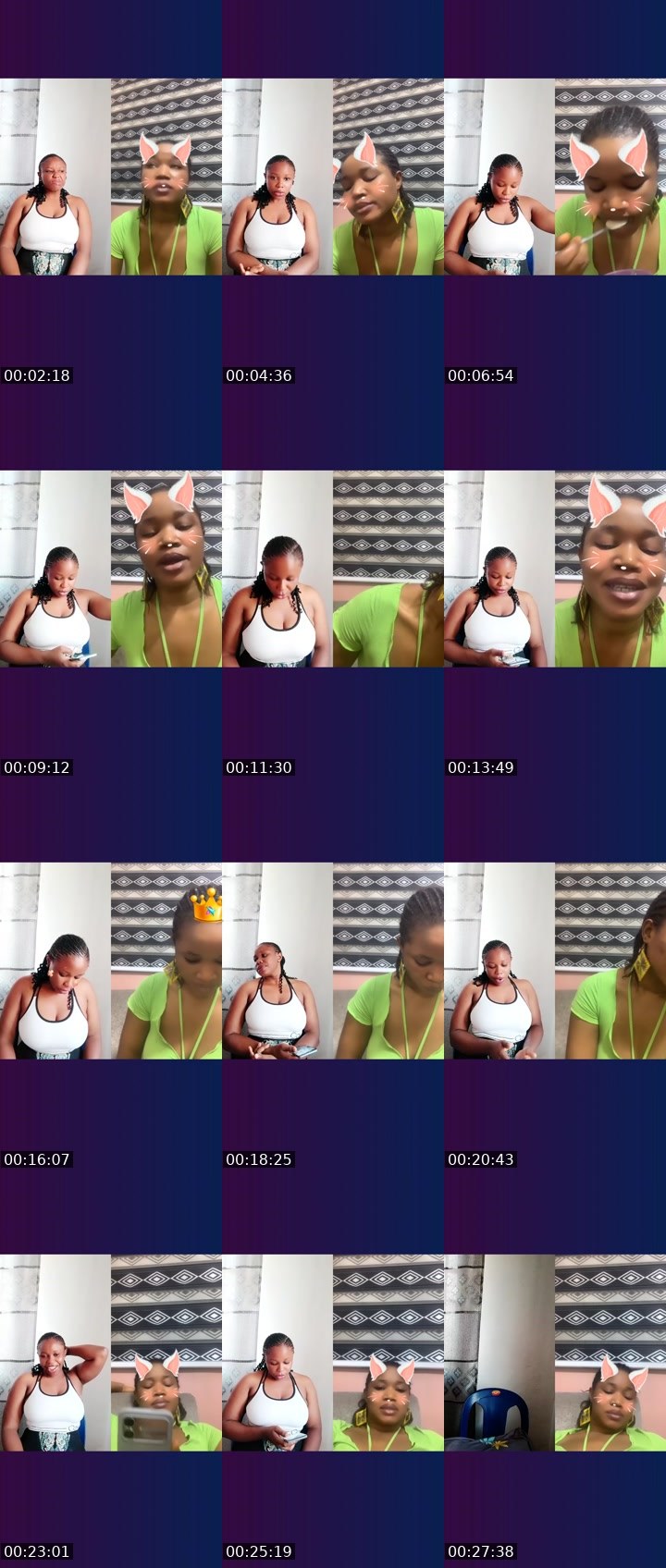 Contact-sheet preview of ⏏️7kHoneybun🎭's Liveme recording