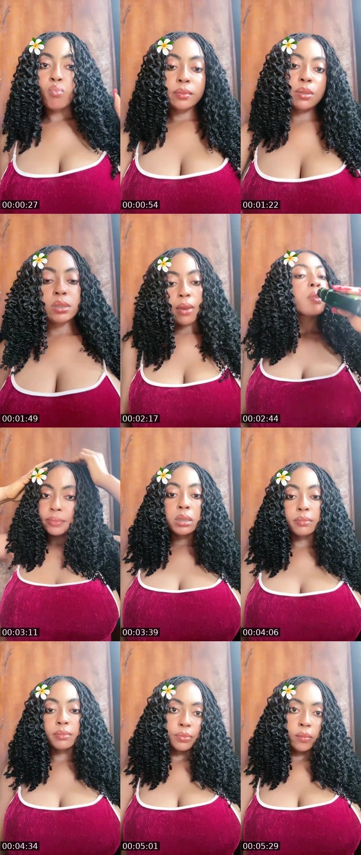 Contact-sheet preview of HOTTIE 💎's Liveme recording