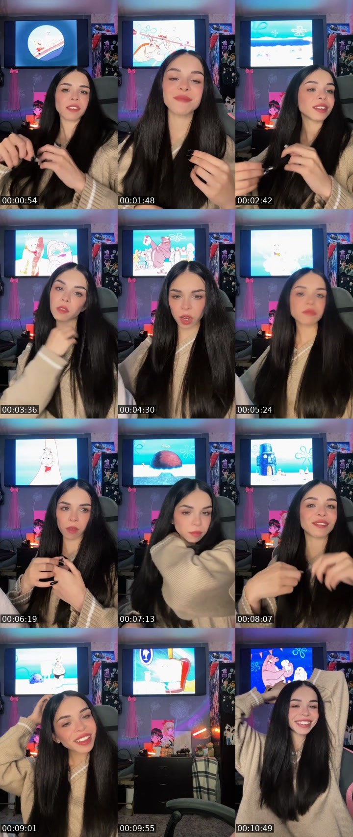 Contact-sheet preview of KIRA💘's Liveme recording