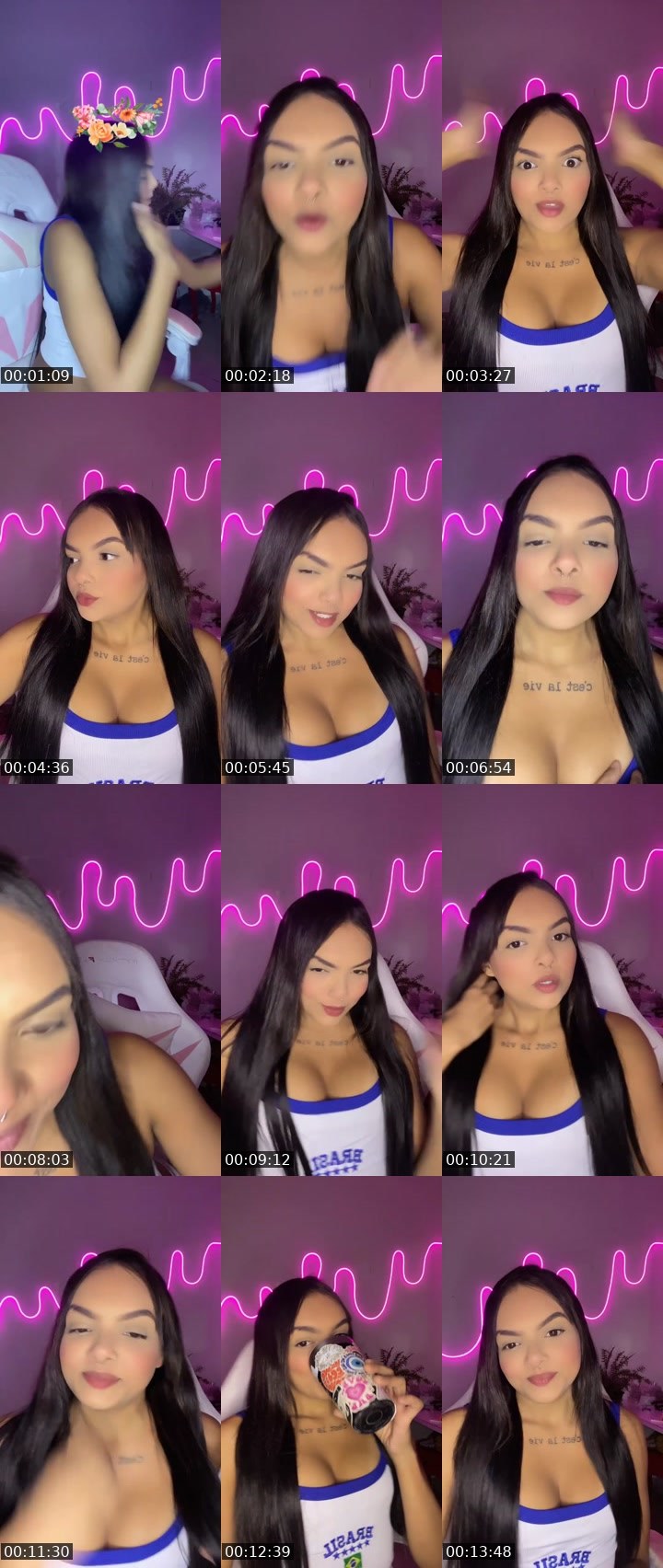 Contact-sheet preview of ⌲ baby angel 🧚🏽's Liveme recording