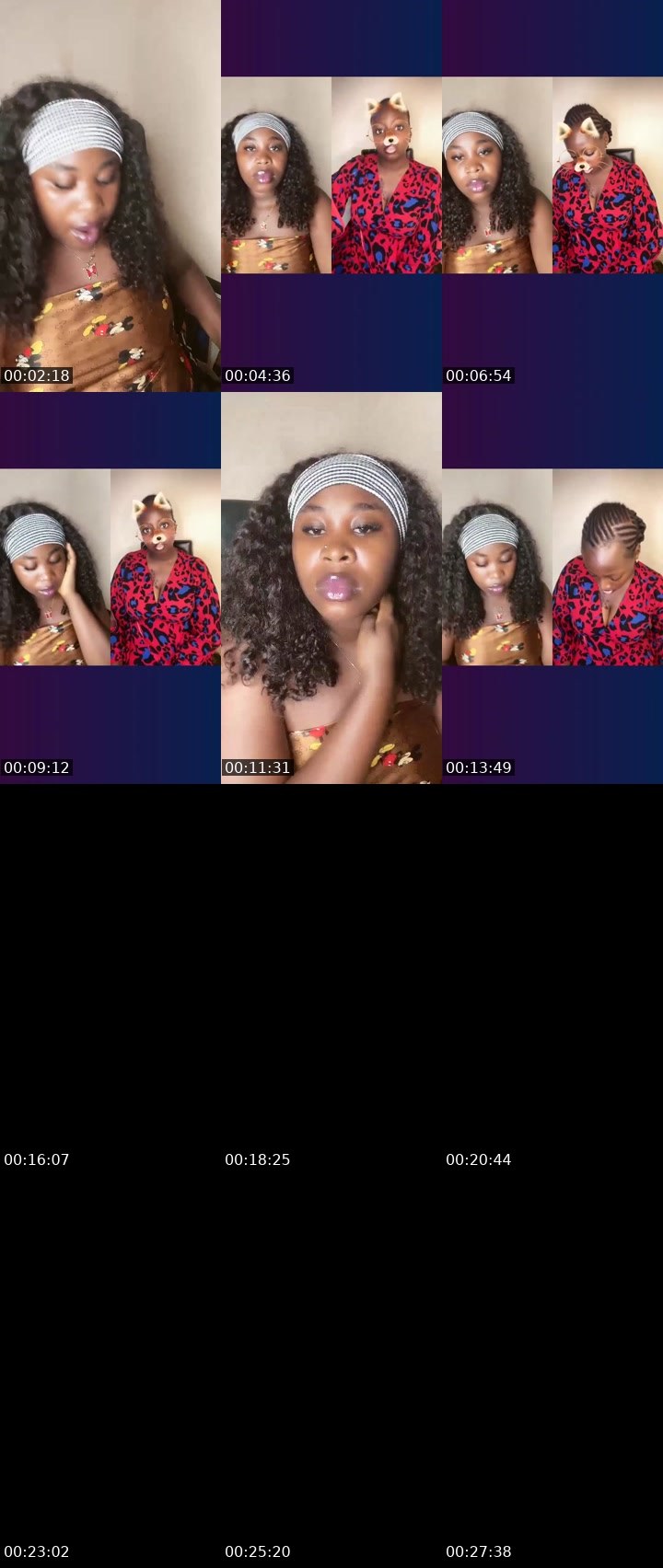 Contact-sheet preview of 6k🏦Baby sandra🍫🦋's Liveme recording