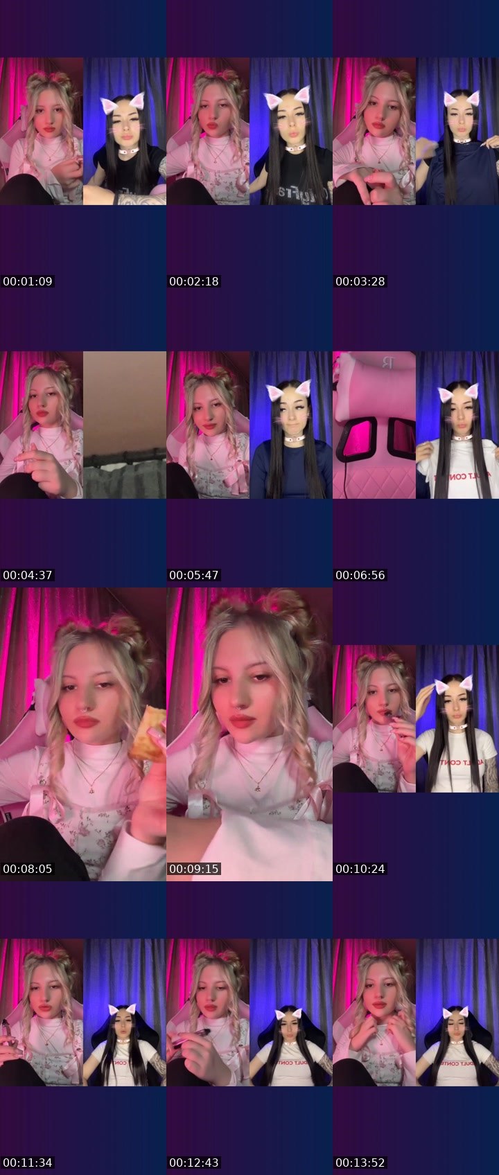 Contact-sheet preview of 🍰𝑲𝒔𝒆𝒏𝒊𝒊𝒂's Liveme recording
