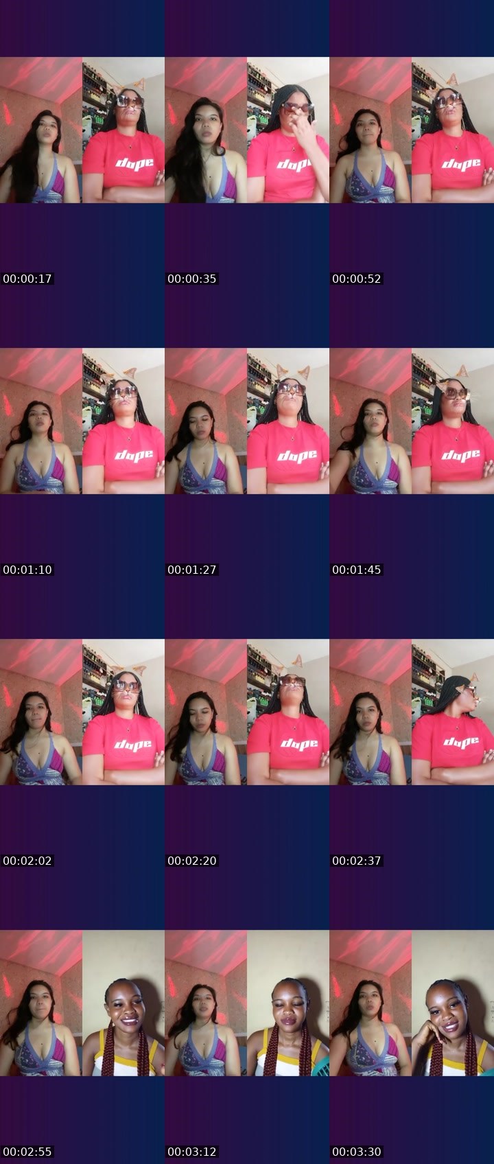 Contact-sheet preview of 👸🏻🪬Camze🧚🔵💋's Liveme recording